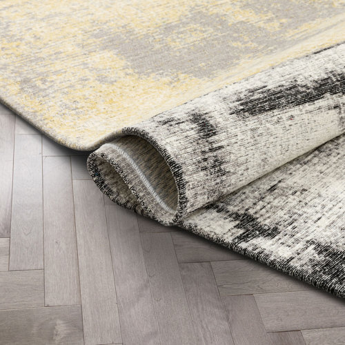 Well Woven Yellow Gray Rug Wayfair